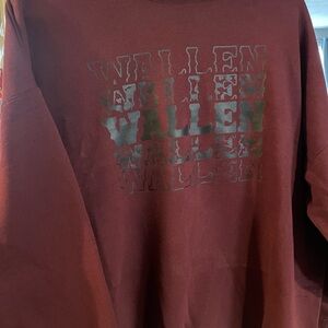 Burgundy Morgan Wallen Sweatshirt